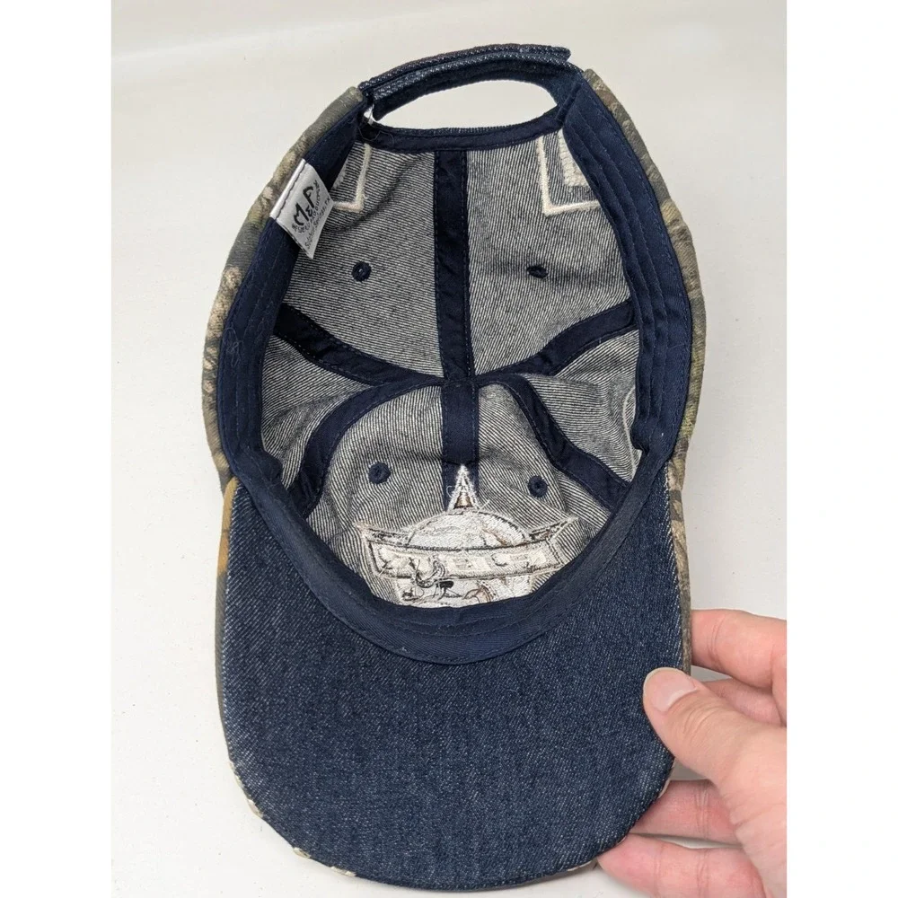 Vintage PBR Professional Bull Riders Denim Camo Baseball Cap Hat Cowboy Y2K